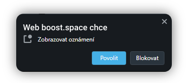 popup window - boost.space notifications